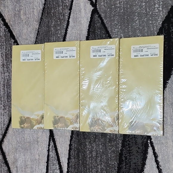 VINTAGE SOBRE HEAVENLY ANGELS GOLD STAR 100 ENVELOPES BUNDLE PRICE - Picture 1 of 11